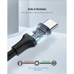 Дата кабель USB 2.0 AM to Type-C 1.0m US287 Black Ugreen (60116) - мініатюра 6