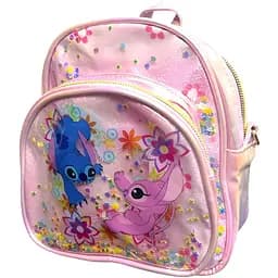 Дитячий рюкзак-сумка Стіч та Ангел рожевий 20×16×10 см (24-487)