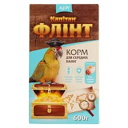 Уцінка. Корм для середніх папуг Лорі Капітан Флінт повнораціонний 600 г 