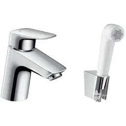 Змішувач для раковини Hansgrohe Logis гігієнічний душ шланг 1.60 м одноважільний хром (71290000)