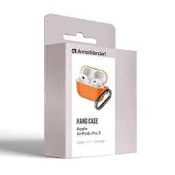 Силіконовий чохол для навушників Apple AirPods Pro 3, Hang Case, помаранчевий, ультратонкий захисний кейс товщиною 2 мм, захист від подряпин, пилу та ударів, компактний, з карабіном для кріплення, ArmorStandart (ARM88278) - мініатюра 8