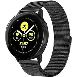 Ремінець BeWatch Samsung Galaxy Watch 3 41мм/Active/Active 2 міланська петля 20 мм Браслет Чорний (1010201)