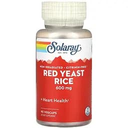 Червоний дріжджовий рис Solaray Red Yeast Rice 600 мг 90 веганських капсул