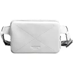 Шкіряна жіноча поясна сумка Dropbag Mini біла