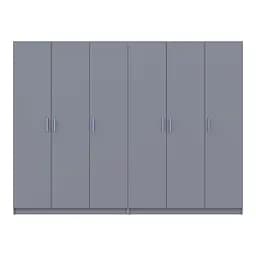 Шафа для одягу комплект Промо Сірий 3+3 ДСП 270х48х204 (80737768)