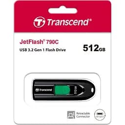 USB флеш накопичувач Transcend 512GB JetFlash 790C USB 3.1 Type-C (TS512GJF790C) - мініатюра 3