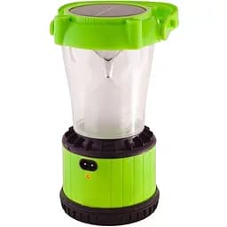 Кемпинговый фонарь лампа аккумуляторная Yajia JA-1970 с солнечной встроенной панелью с функцией USB зеленый