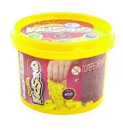 Кінетичний пісок "KidSand" KS-01-06 Danko Toys, банка 400г (4820186076387) Жовтий