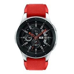 Силіконовий ремінець Watchbands для Samsung Galaxy Watch 46mm Silver Samsung Gear S3 - червоний (WB001RED46) - мініатюра 4