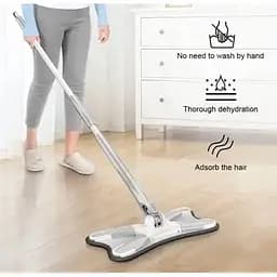 Швабра метелик ледарка X-type mop з автовіджимом, телескопічною ручкою та насадкою з мікрофібри - мініатюра 8