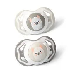 Пустушка силіконова BabyOno Альпаки, симетрична, 3-6 місяців, 2 шт. (1224/02)