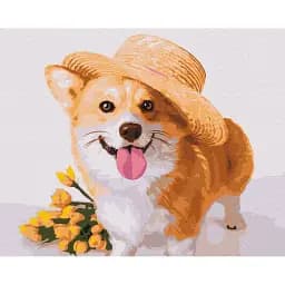 Картина по номерам Brushme Собачка джентльмен 40x50 см