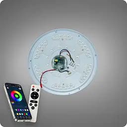 Люстра світлодіодна 517 Dlight RGB з пультом і колонкою 80Вт Білий (02163) - мініатюра 10