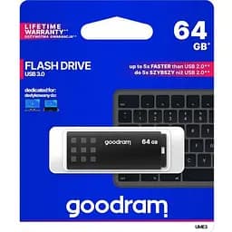 Флеш-драйв GOODRAM UME3 64GB Black (UME3-0640K0R11) - мініатюра 4