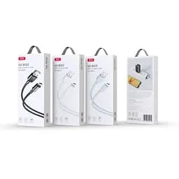 Кабель XO NB249 5A Android PVC Shiny Colorful Micro Data Cable білий - мініатюра 4