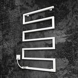 Электрический полотенцесушитель Kosser Зета 900x550 EL тайм. белый ЗЗ03ELW, Белый матовый, Левое