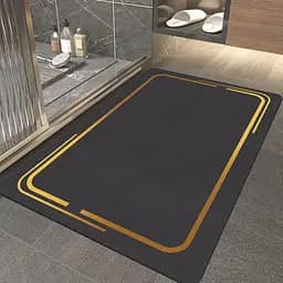 Суперпоглинаючий Діатомітовий Килимок Aquarius для ванної 60 х 90 см Графітовий Мармур