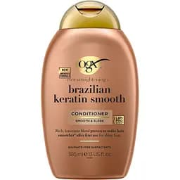 Кондиционер для волос OGX Brazilian Keratin Smooth разглаживающий, для укрепления волос 385 мл