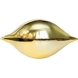 Ялинкова іграшка - бурулька Devilon 21*13 см глянець золотистий пластик (891886)