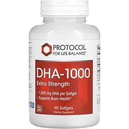 Докозагексаєнова кислота Protocol for Life Balance DHA-100 підвищена сила 1000 мг 90 гелевих капсул