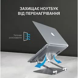 Підставка для ноутбука планшета OfficePro LS-111-G Alloy Aluminum Gray - мініатюра 11
