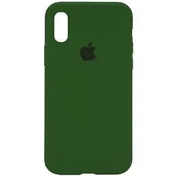Чохол Silicone Case Full Protective (AA) для Apple iPhone X / XS (5.8) Зелений / Dark Olive