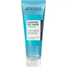 Нічна маска для обличчя Revuele Sleeping Gel Mask зволожувальна, блакитна, 80 мл