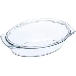 Каструля із термоскла з кришкою овальна 1500ml MS-0360 - мініатюра 3