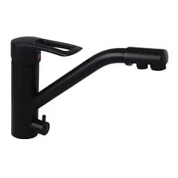 Змішувач для кухні на дві води Haiba Hansberg 021 HB3915 Чорний матовий