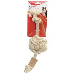 Игрушка для собак Camon канат с палочкой из кофейного дерева на веревке 40 см (AD704)