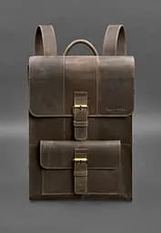 Шкіряний рюкзак Brit темно-коричневий Crazy Horse