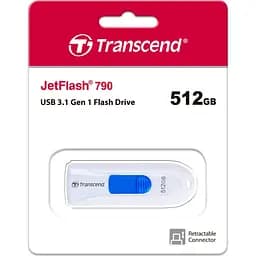 TS512GJF790W 512GB USB 3.1 JetFlash 790, White - мініатюра 4
