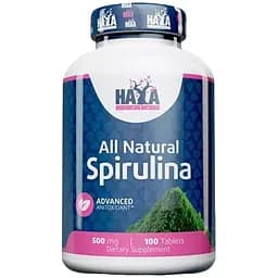 Харчова добавка Спіруліна Haya Labs All Natural Spirulina 500 мг 100 таблеток