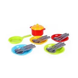 Игровой набор Посуды "Маринка 10" ТехноК 1646TXK 4 тарелочки со столовыми приборами