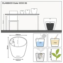 Вазон Lechuza Classico Color Eco 35 сірий (18933) - мініатюра 10