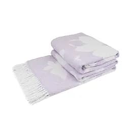 Плед бавовняний Love You Метелик 140x200 см ліловий 4584