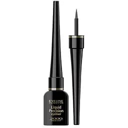 Подводка для глаз Eveline Cosmetics Liquid Precision Eyeliner 2000 водостойкая черная 4 мл
