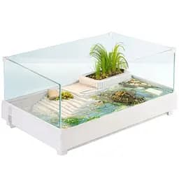 Тераріум-акваріум для черепахи Kruger Meier Turtle Shell Garden 49x31x18.5 см з островом і гідропонним контейнером - мініатюра 1