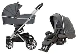 Універсальна коляска 2 в 1 Hartan VIP GTS Grey Hearts (2326141400-1) - мініатюра 2