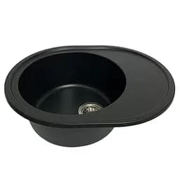Кухонна мийка Adamant VAST чорна 610x495x200 мм, з крилом 61 см - мініатюра 2