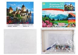 Набор для росписи по номерам Замок у воды, TK Group, 30x40 см, 31887