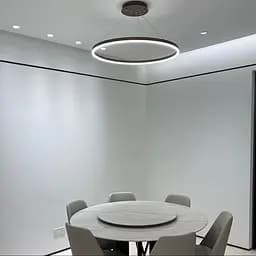Сучасна LED люстра у чорному каркасі | Арт. M 2702 BK | Line F - мініатюра 8