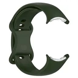 Силіконовий ремінець на смарт годинник Google Pixel Watch 41mm/2 41mm/3 41mm/4 41mm, Silicone, field green, зі зручною застібкою, на фітнес браслет, ArmorStandart (ARM75414) - мініатюра 2