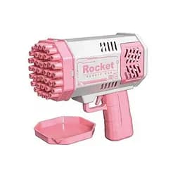 Пистолет с мыльными пузырями, на батарейках, с мыльным раствором, со световыми эффектами (в ассортименте)