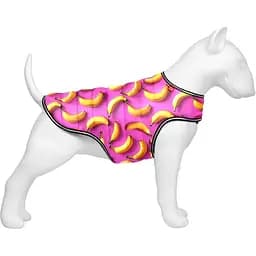 Курточка-накидка для собак Collar Waudog Clothes, рисунок "Бананы на розовом", XL, А 47 см, B 68-80 см, С 42-52 см