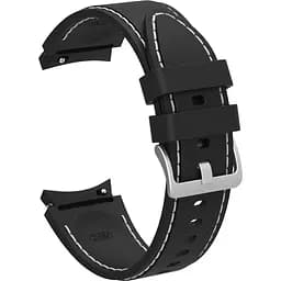 Ремінець для Samsung Galaxy Watch 6 40mm 6 44mm - чорно-білий ширина кріплення 20мм силікон Watchbands RLine (W43-9WB86225674)