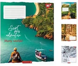 Зошити учнівські 60 аркушів лінія. YES Many worlds! 10 шт. в упаковці