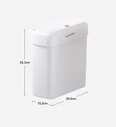 Відро для сміття з кришкою Joybos Z39 для ванної кімнати (JBS-LJT-S02B2-JWT) - мініатюра 4