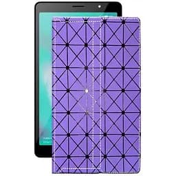 Чохол StatusCASE з екошкіри для планшету Tecno Tab P704a 4G Фіолетовий ромб