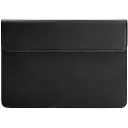 Кожаный чехол-конверт BlankNote на магнитах для ноутбука Универсальный Черный Crazy Horse